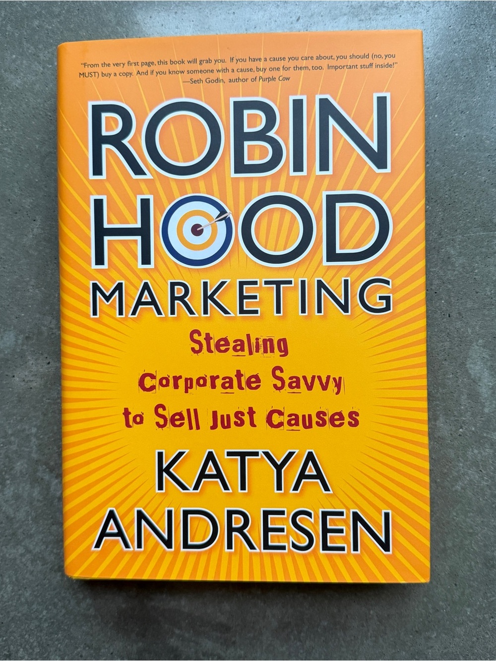 New without tag Robin Hood Marketing by Katya Andresen - Bright Yellow Cover